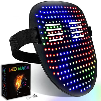 قناع الوجه LED للتحكم في الإيماءات مع 50 نمط عرض تحويل الوجه