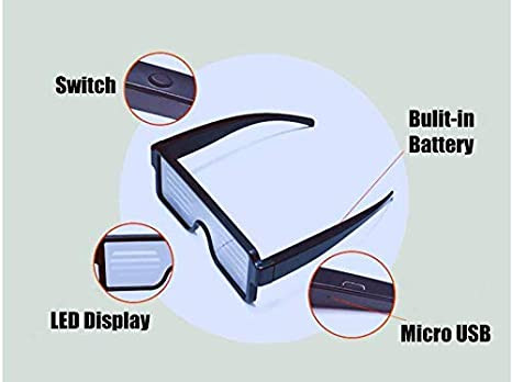 11 أنماط تضيء نظارات LED