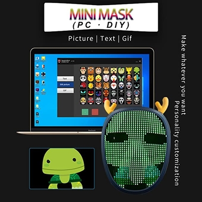 Smart Kids LED Face Mask - بطارية قابلة لإعادة الشحن بقوة 1200 مللي أمبير في الساعة