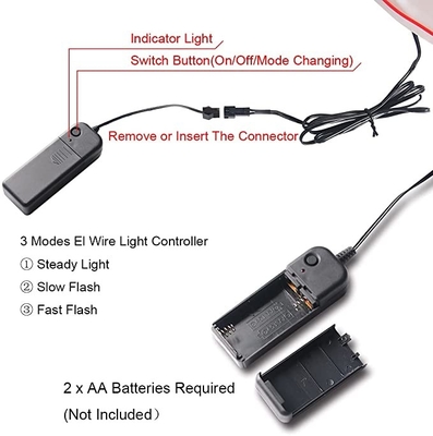 قناع وجه مهرج مهرج مضيء بإضاءة LED للهالوين لدعائم الحفلات التنكرية