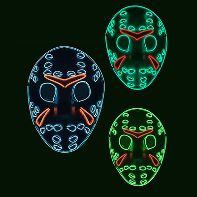 قناع وجه تنكري للهالوين LED من Jason Horror