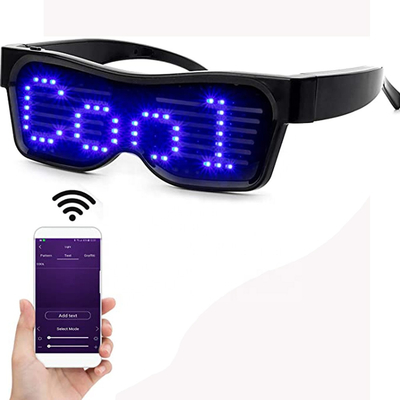 تطبيق بلوتوث متصل قابل للبرمجة نظارات LED نظارات ذكية ذاتية الصنع