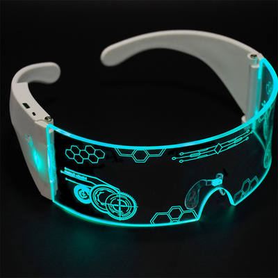 نظارات LED مضيئة بإطار USB قابل لإعادة الشحن قابلة للطي للحفلات الهذيان