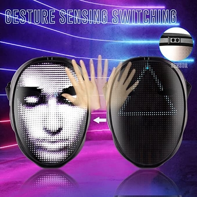 تحرير شاشة LED قناع الوجه DIY نمط نص تحميل الصور APP التحكم