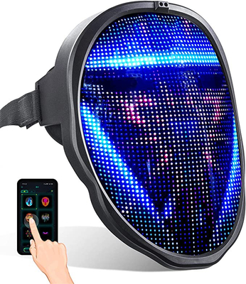 قناع الوجه LED الذكي لحفلة الهالوين APP التحكم في تغيير الوجه عبر البلوتوث