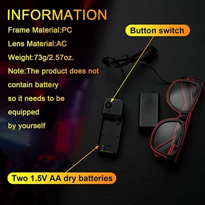حزب Rave Festival Luminous LED Glasses بارد نيون ضوء وامض