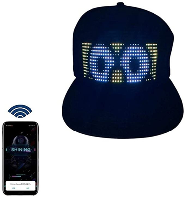 قابل للبرمجة DIY Text Pattern Bluetooth LED Hat App Control Magic Display LED Hat